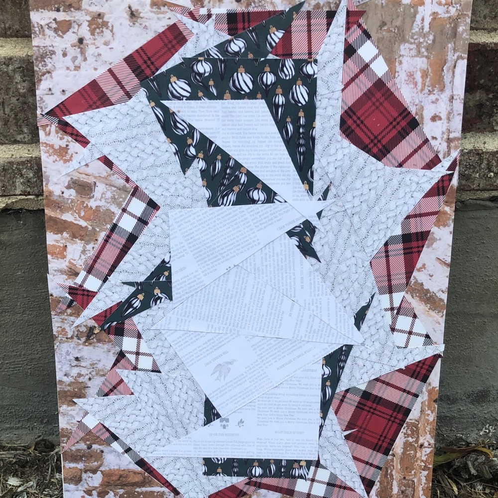 ✨Original Handmade Abstract Collage on Canvas✨